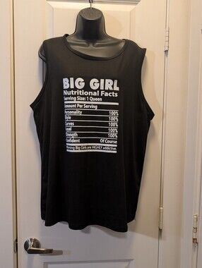 Plus Size Big Girl Nutritional Facts Graphic Tank